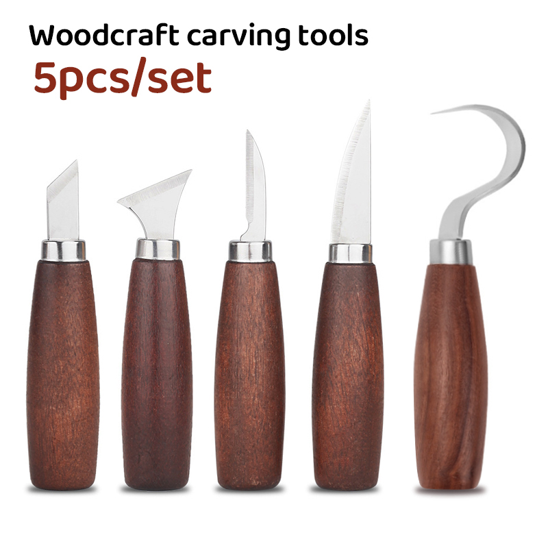Wood Chisel Set - 목각용 도구 5종 세트, 목공용 칼,