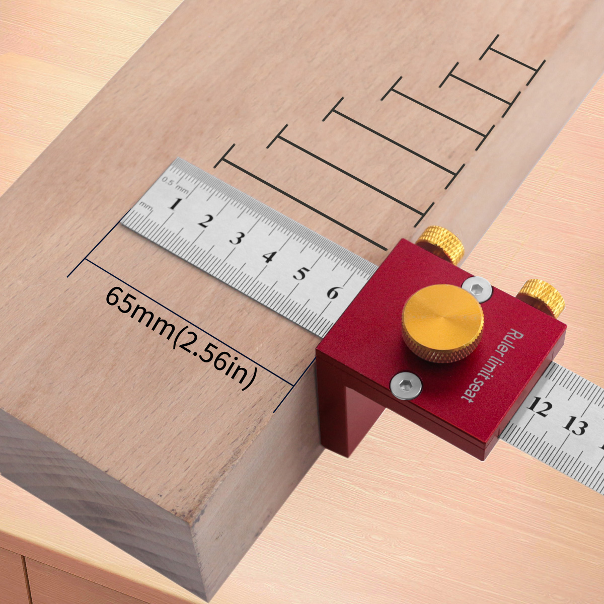 Woodworking Carpenter - 30cm/12 인치 스크 라이빙 눈금자 90도