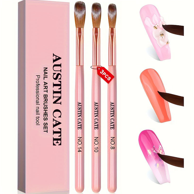 Wood Chisel Set - 3pcs Kolinsky 아크릴 네일 브러쉬 세트