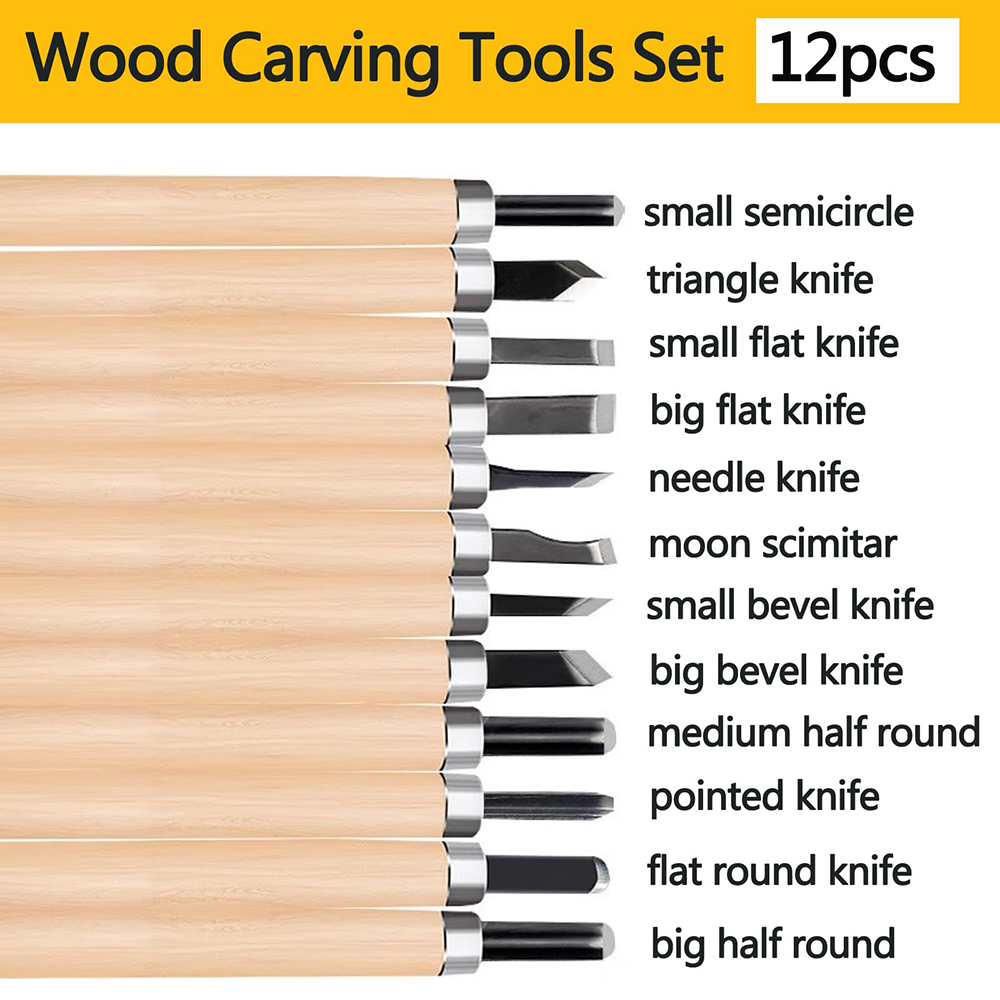 Woodworking Kits For Beginners - 12개 전문가용 목각 끌 세트 기본