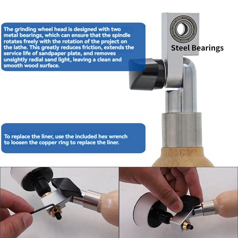 Woodworking Lathe - ABEZ 보울 샌더 세트 50pcs 사포