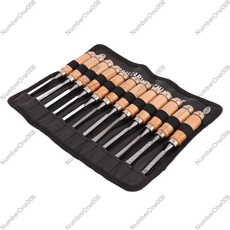 12PCS 목공 조각 도구 세트, 목재 손잡이가 있는  - Wood Chisel Set 리뷰 및 가격