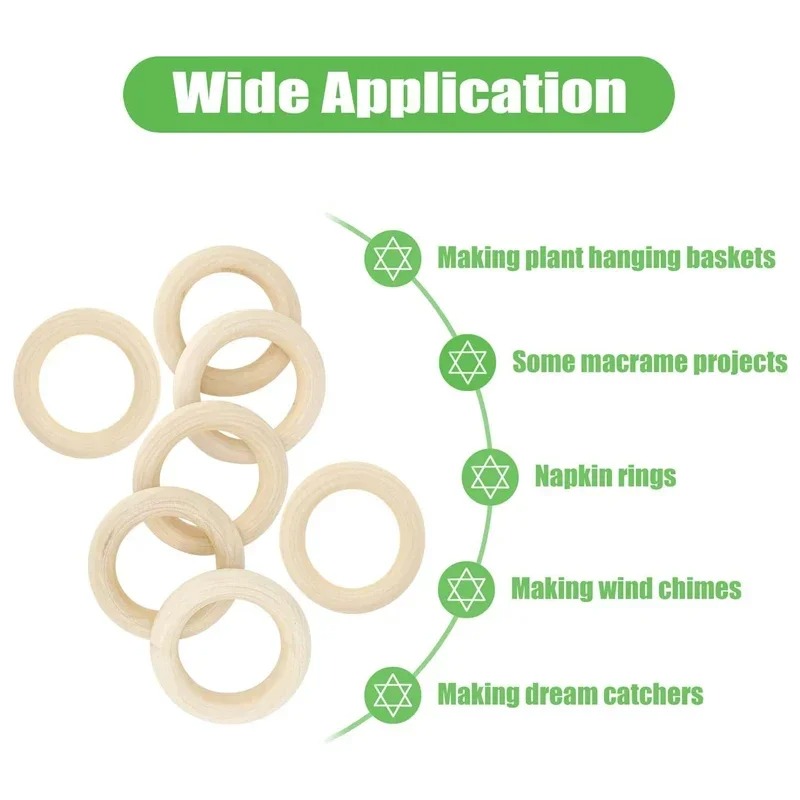 20개 30mm 미완성 부드러운 나무 마크라메 링 원형 - Woodworking Joint Types 리뷰 및 가격