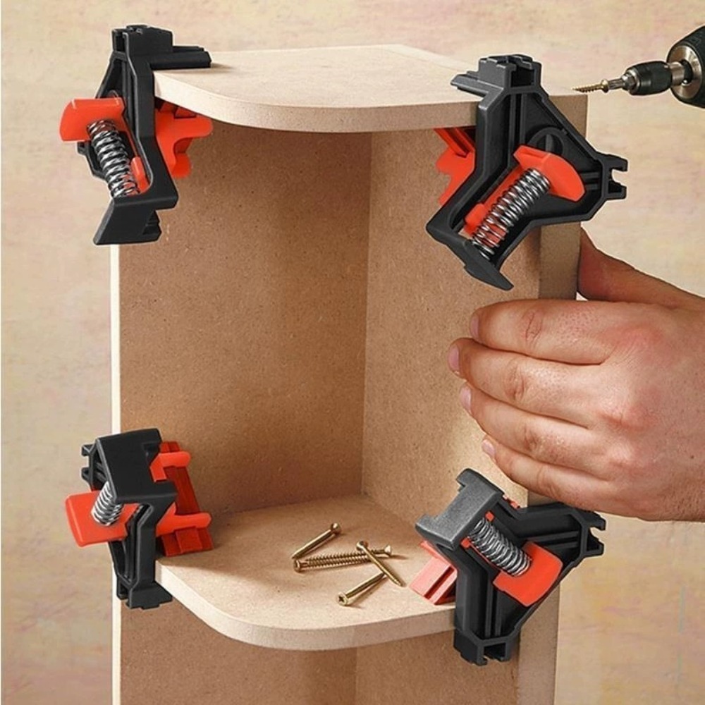 4개 90 °   직각 클램프 고정 클립 액자 코너 클 - Woodworking Carpenter 리뷰 및 가격