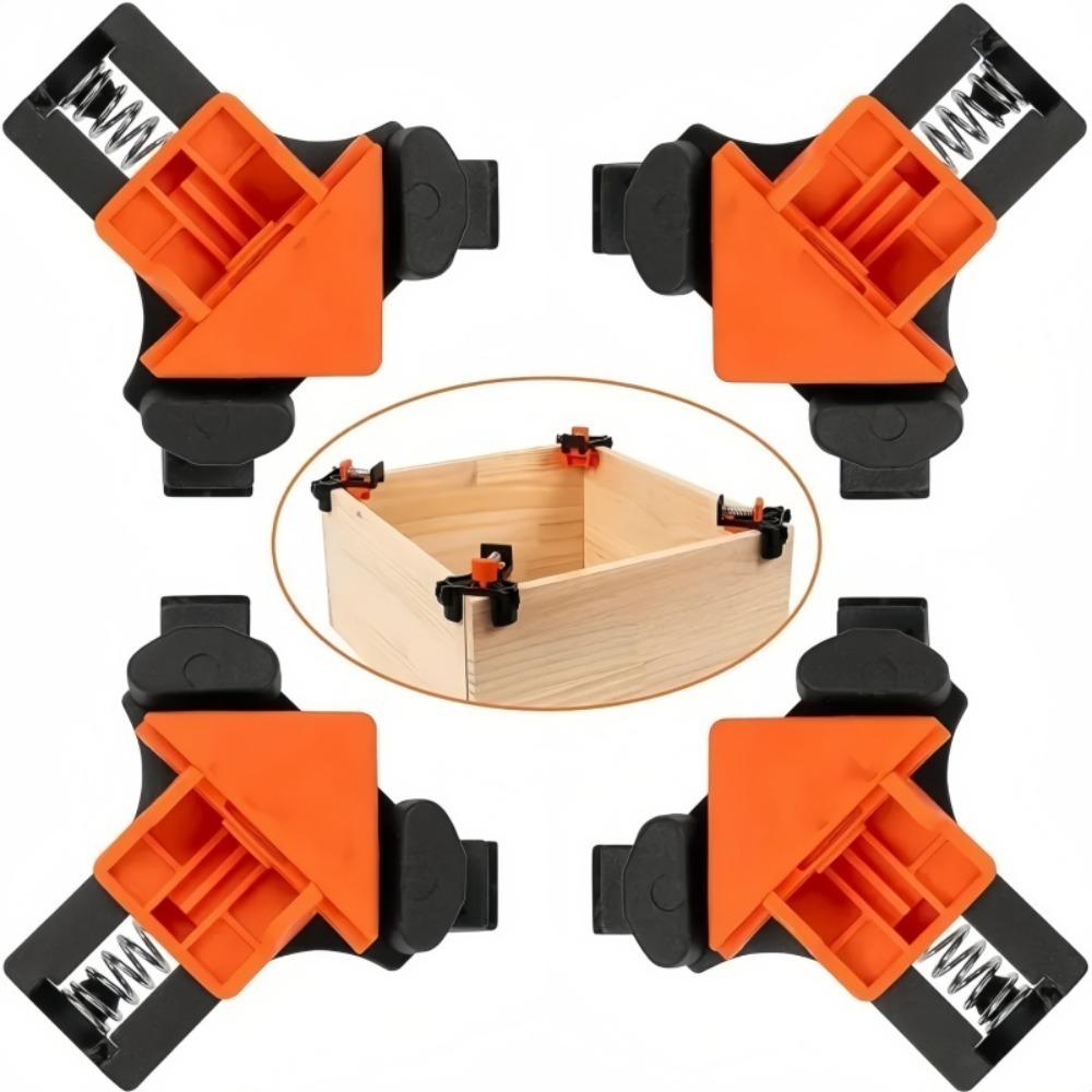 4개 90 °   직각 클램프 고정 클립 액자 코너 클 - Woodworking Carpenter 리뷰 및 가격