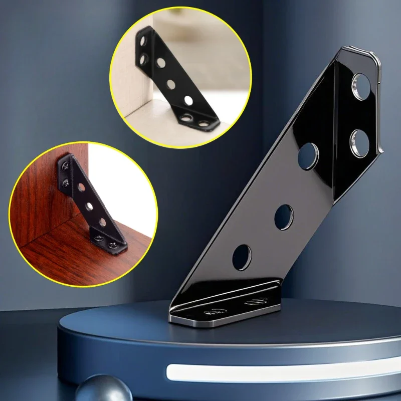 검은색 다기능 코너 브래킷 패스너 가구 코너 커넥터,  - Woodworking Joint Types 리뷰 및 가격