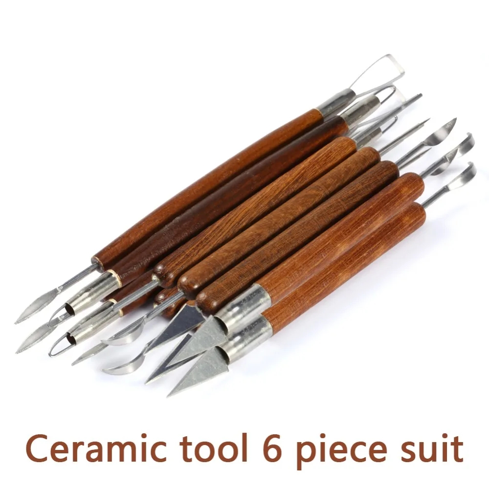 6PCS 조각 도구 도자기 나무 손잡이 세트 왁스 조각 - Wood Chisel Set 리뷰 및 가격