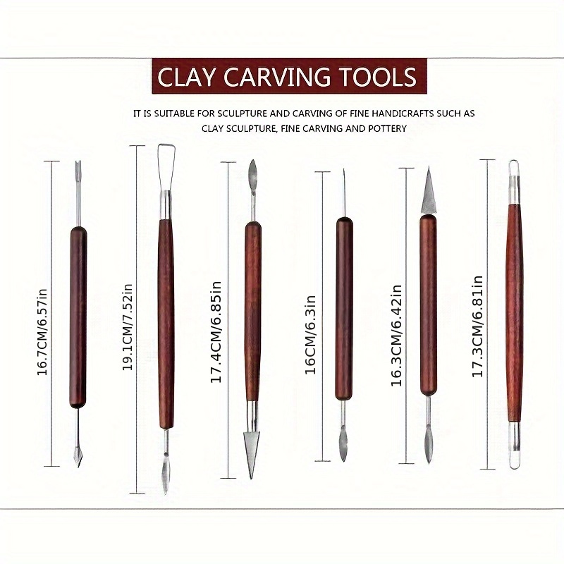 6PCS 조각 도구 도자기 나무 손잡이 세트 왁스 조각 - Wood Chisel Set 리뷰 및 가격