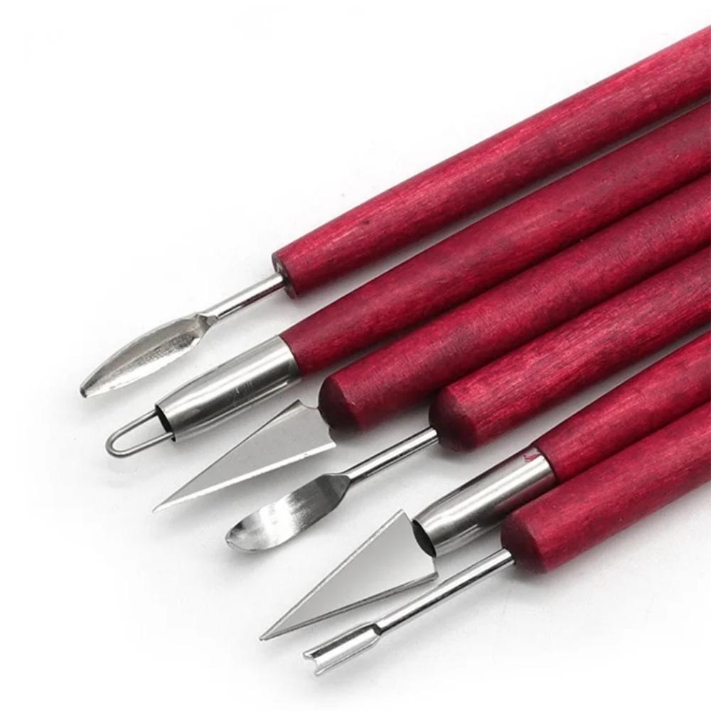 6PCS 조각 도구 도자기 나무 손잡이 세트 왁스 조각 - Wood Chisel Set 리뷰 및 가격