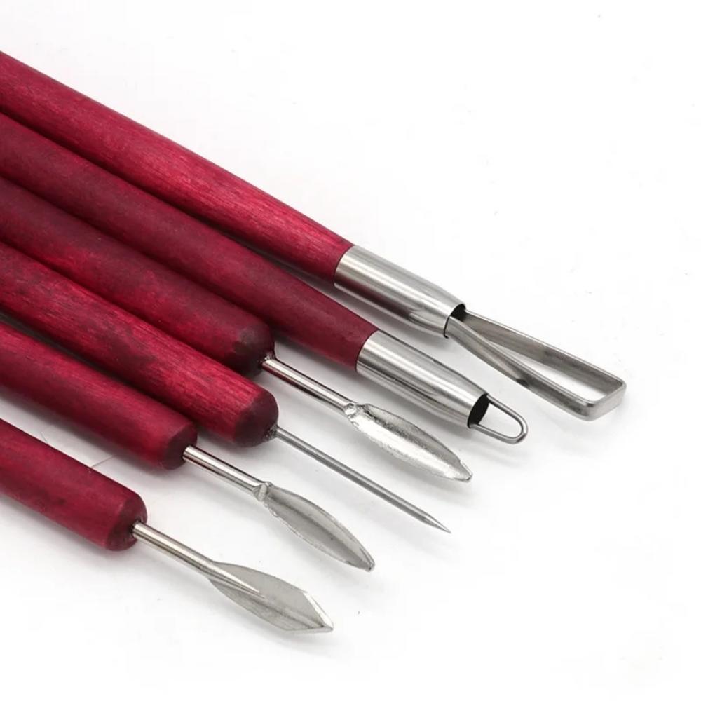 6PCS 조각 도구 도자기 나무 손잡이 세트 왁스 조각 - Wood Chisel Set 리뷰 및 가격