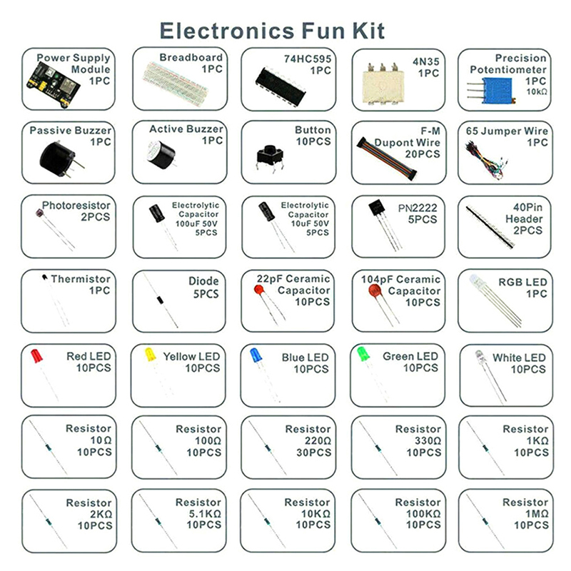 전자 부품 전해 콘덴서 저항기 LED 830홀 브레드보 - Woodworking Kits For Beginners 리뷰 및 가격