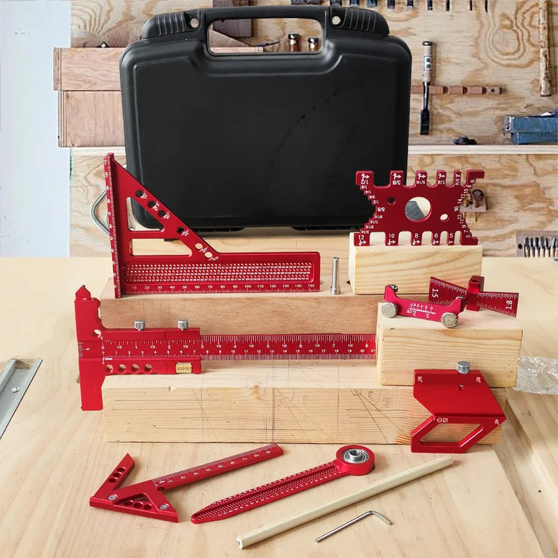 목공용 알루미늄 각도기 세트 (박스 포함) 정밀 목수용 - Woodworking Carpenter 리뷰 및 가격
