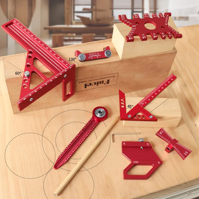 목공용 알루미늄 각도기 세트 (박스 포함) 정밀 목수용 - Woodworking Carpenter 리뷰 및 가격