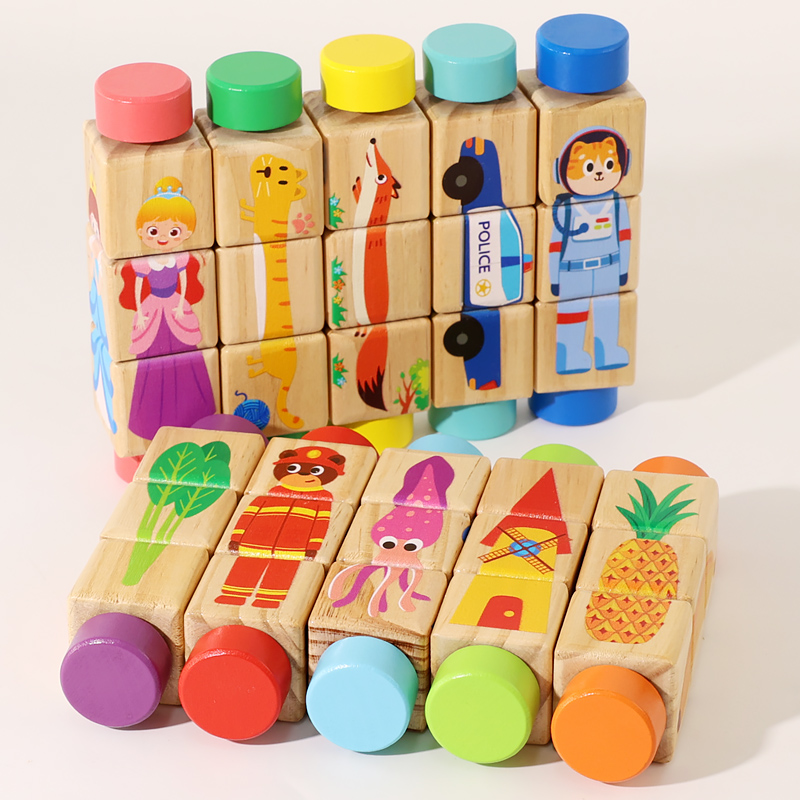 1pcs 아기 나무 회전 동물 매칭 나무 퍼즐 장난감  - Woodworking Game 리뷰 및 가격