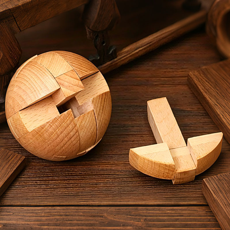 클래식 나무 퍼즐 볼 마법 두뇌 티저 조립식 인터로킹  - Woodworking Game 리뷰 및 가격