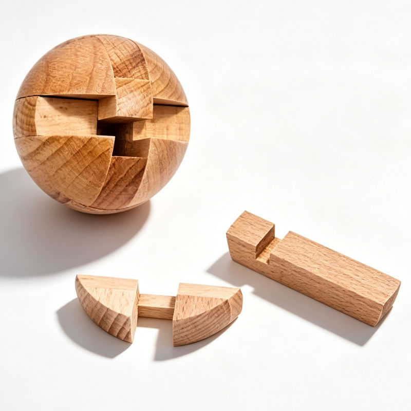 클래식 나무 퍼즐 볼 마법 두뇌 티저 조립식 인터로킹  - Woodworking Game 리뷰 및 가격