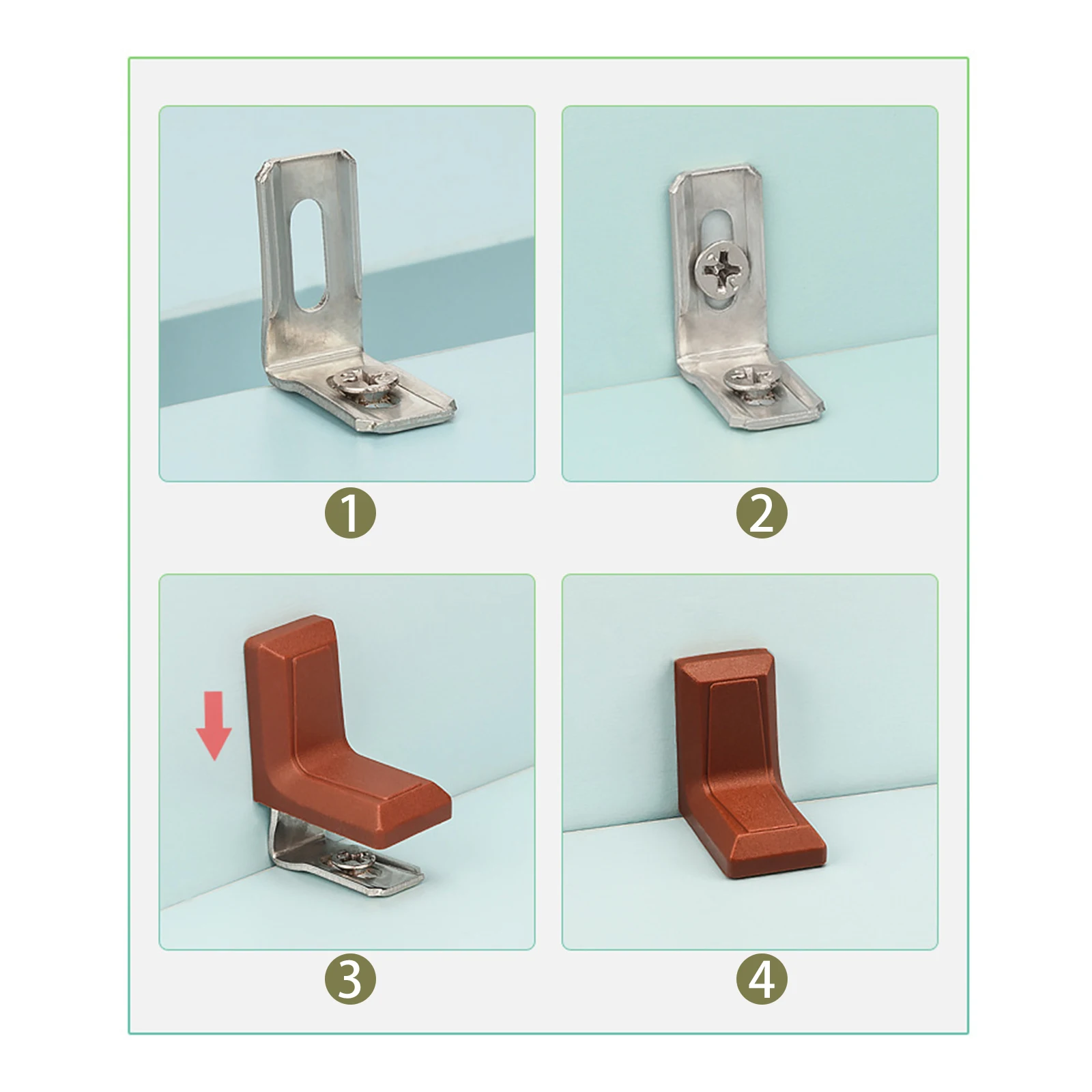20Pcs 90도 L 모양 코너 브래킷 플라스틱 커버  - Woodworking Joint Types 리뷰 및 가격