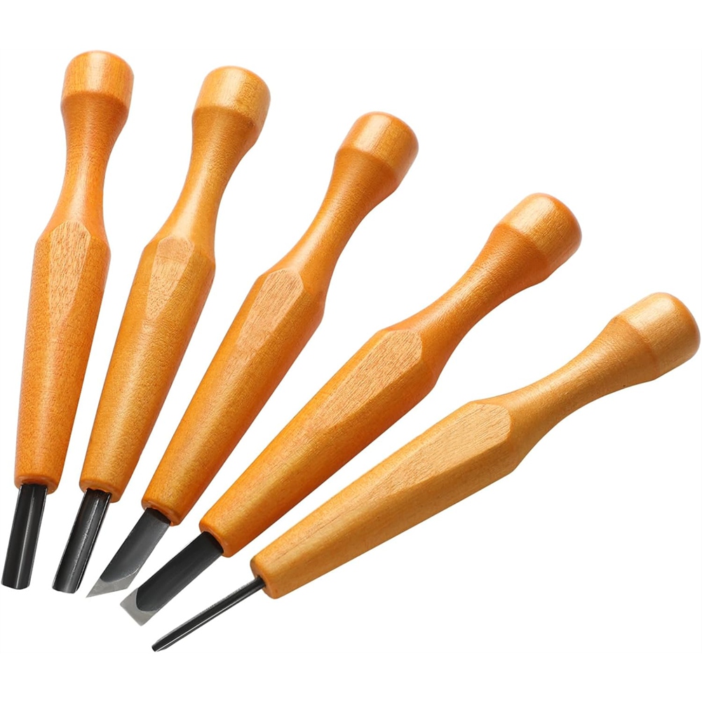 5개 린오컷 조각 도구 세트 목재 조각 칼 세트 평평한 - Wood Chisel Set 리뷰 및 가격