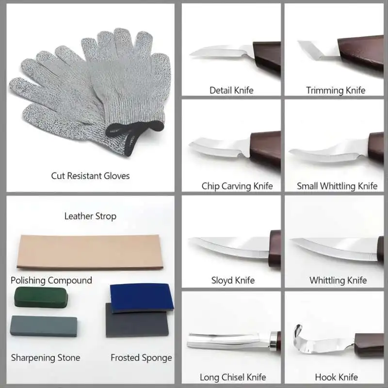 나무 조각 키트 15PCS 나무 조각 도구 손 조각 칼 - Woodworking Kits For Beginners 리뷰 및 가격