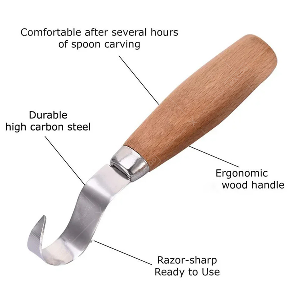 WXCOO 인체공학적 목공 조각용 훅 치즐 나이프, 숟 - Woodworking Manufacturing 리뷰 및 가격