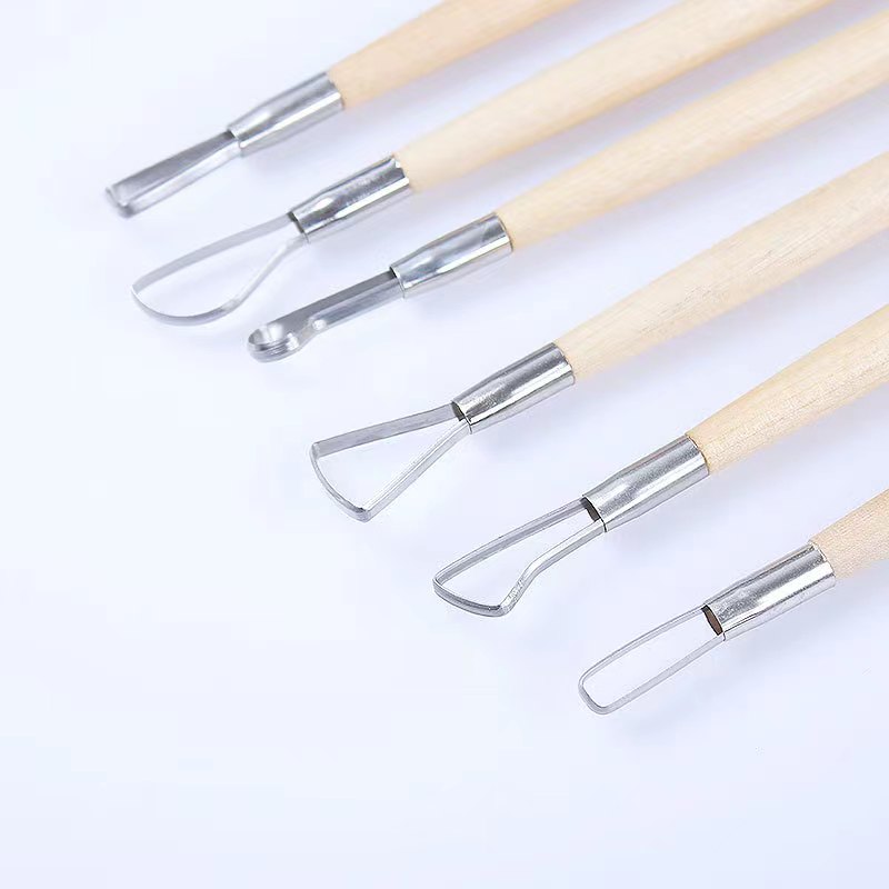6PCS 나무 손잡이 왁스 도자기 점토 조각 조각 도구 - Wood Chisel Set 리뷰 및 가격