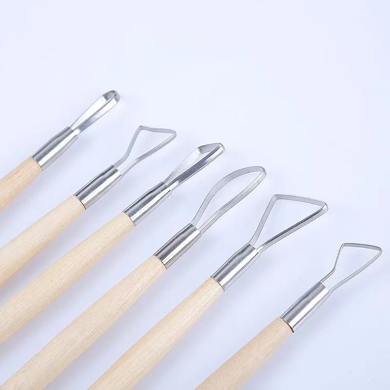 6PCS 나무 손잡이 왁스 도자기 점토 조각 조각 도구 - Wood Chisel Set 리뷰 및 가격